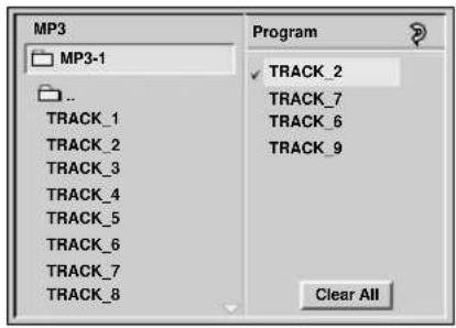 AIWA XD-DV370 - To play back all of the listed tracks repeatedly - 1