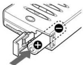AIWA MM-VX200 - INSERTING A BATTERY - 2