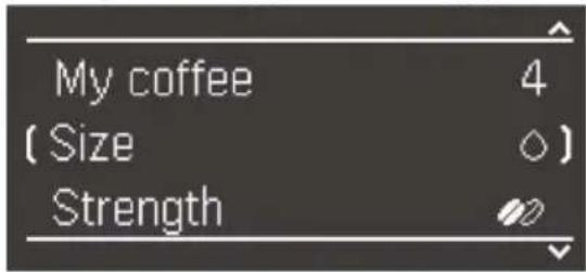My coffee 4 (Size ○) Strength √