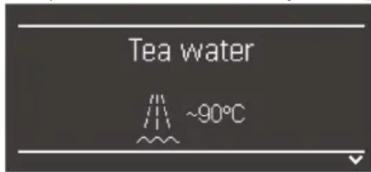 Tea water ~90°C
