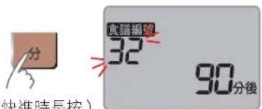 分 快准時長按） 食譜編號 32 90分後