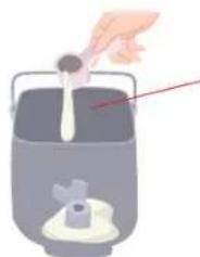 PANASONIC SD-PT1001 - Add natural yeast (fermented) in the bread pan. - 1