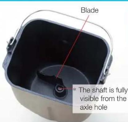 Blade * The shaft is fully visible from the axle hole
