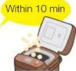 PANASONIC SD-PT1001 - Open the lid when you hear the beep sound. Unwrap the plastic wrap and add in the cut frozen butter. - 1