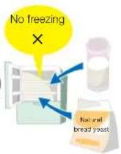 No freezing × Natural bread yeast