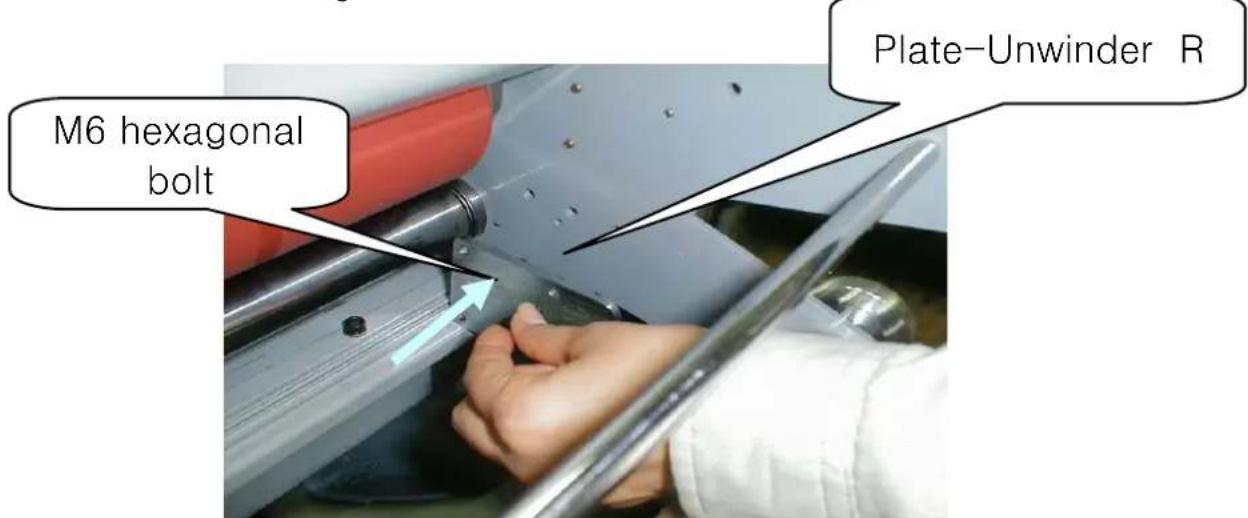 M6 hexagonal bolt Plate-Unwinder R