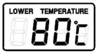LOWER TEMPERATURE 80°C