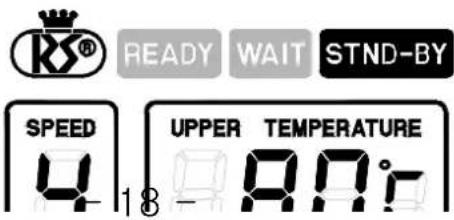 RS® READY WAIT STND-BY SPEED UPPER TEMPERATURE 18 - 40°F