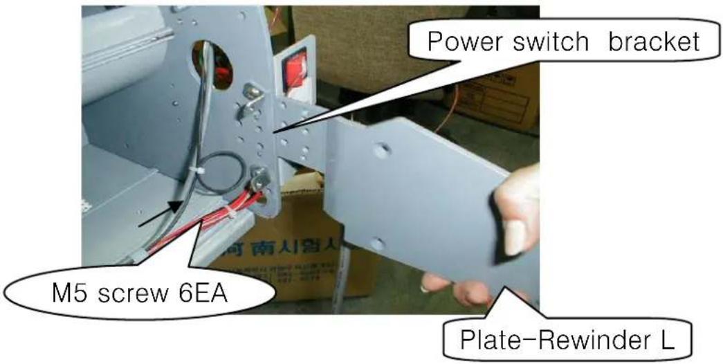 Power switch bracket M5 screw 6EA Plate-Rewinder L
