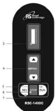RS Small Diver align 2 4 RSPCD 5 6 7 REV STOP RUN RSC-1400C