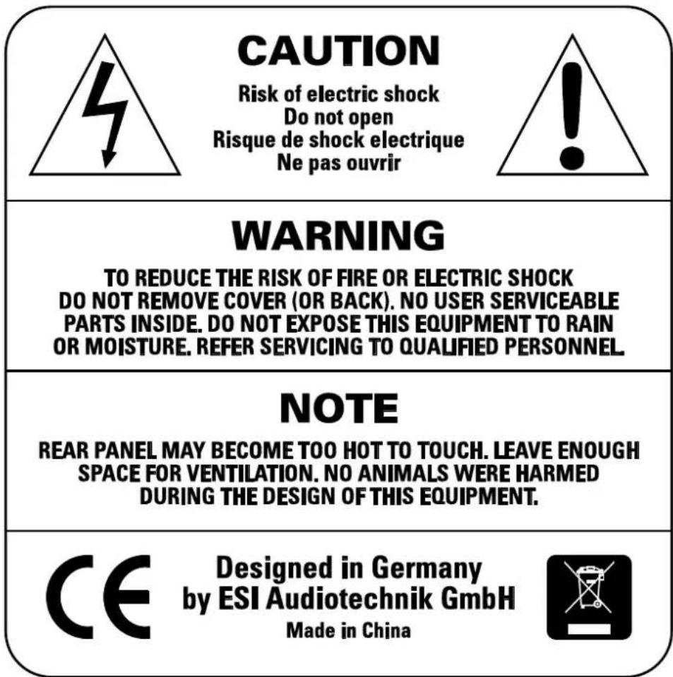 ESI uniK 05+ - Sicherheitshinweise - 1