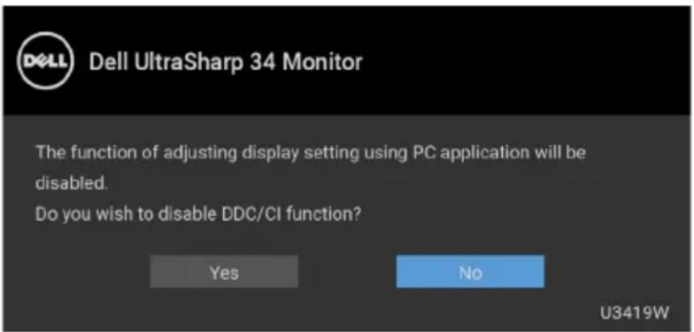 DELL UltraSharp U3419w - OSD Warning Messages - 4