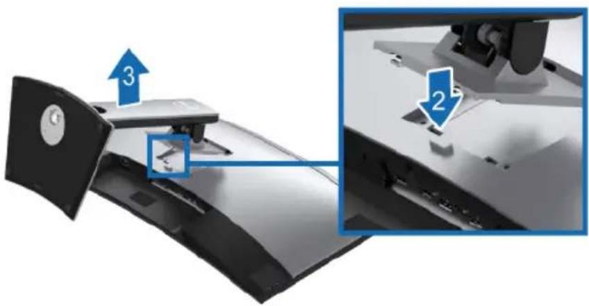 DELL UltraSharp U3419w - Removing the Monitor Stand - 3