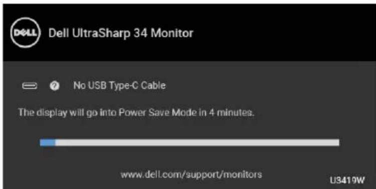 DELL UltraSharp U3419w - NOTE: The message may be slightly different according to the connected input signal. - 1