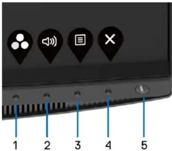 DELL UltraSharp U3419w - Using the Front Panel Controls - 1