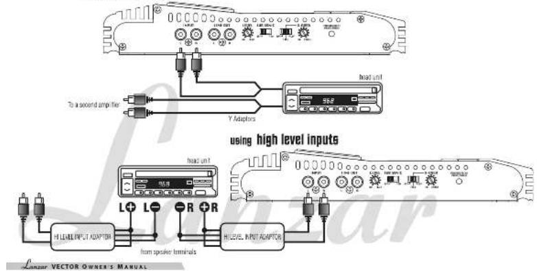 Lanzar VCT2510 - stereo input connections - 5