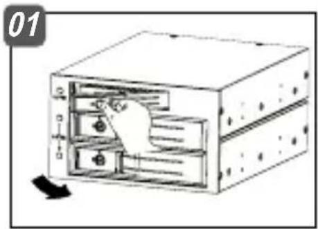 Icy Box IB-IR3521 - Installation der Festplatten - 1