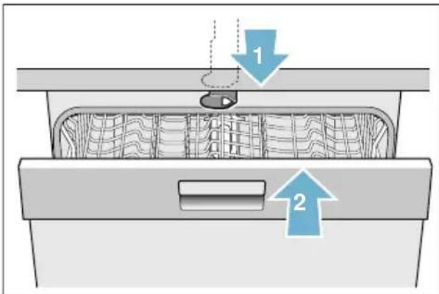 SIEMENS SX558S16TE - So aktivieren Sie die Kindersicherung (Türverriegelung): - 1
