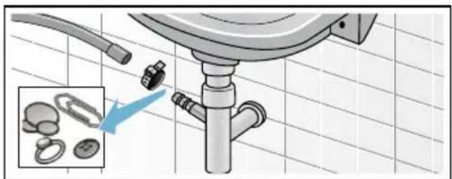 BOSCH WAYH2842 - Ablaufschlauch am Siphon verstopft - 1