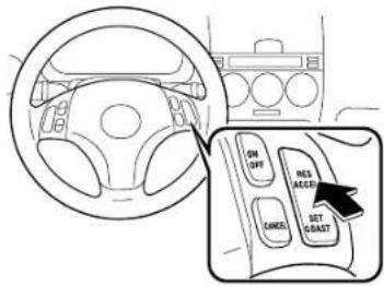 MAZDA 6 Hatchback (2005) - ▼ToResumeCruisingSpeedat MoreThan30km/h(19mph) - 1