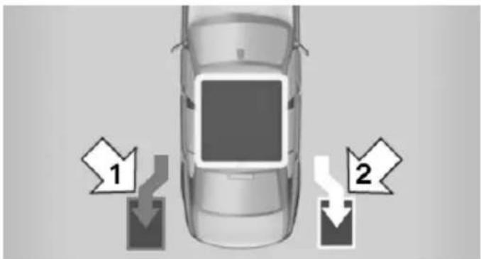 BMW 535i Xdrive (2014) - Status of the parking space search - 1