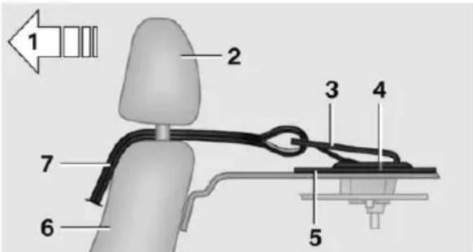 BMW 535i Xdrive (2014) - Retaining strap guide - 2