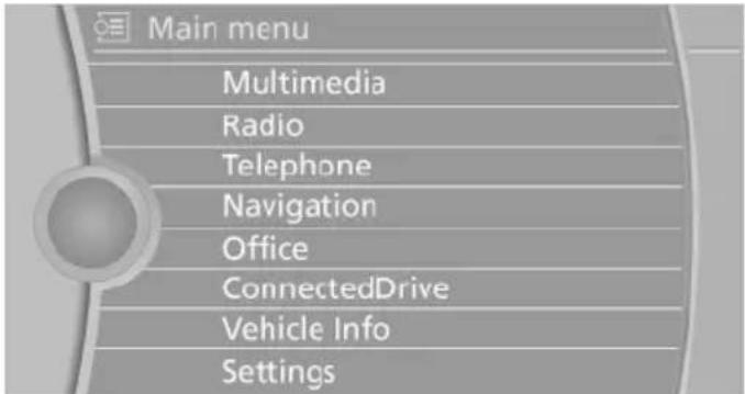 BMW 535i Xdrive (2014) - Opening the main menu - 2