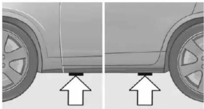 BMW 535i Gran Turismo (2015) - Jacking points for the vehicle jack - 1