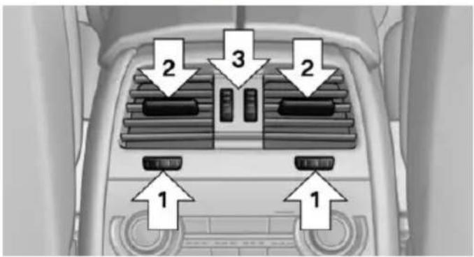 BMW 535i Gran Turismo (2015) - Ventilation in rear, center - 1