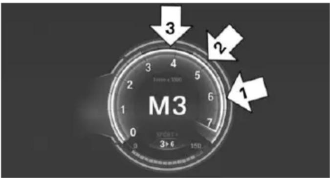 BMW 5 Series Sedan (2016) - Switching on shift lights - 1