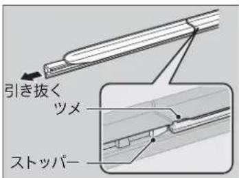 引き抜く ツメ ストッパー