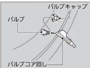 パルブキャップ バルブ バルブコア回し