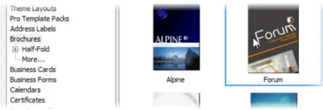 SERIF PagePlus X5 - To create a publication from a design template: - 1