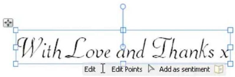 SERIF CraftArtist - Adding sentiments to the page - 2
