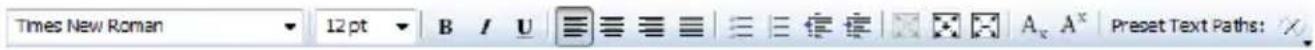 SERIF CraftArtist - Using the Text context toolbar - 1