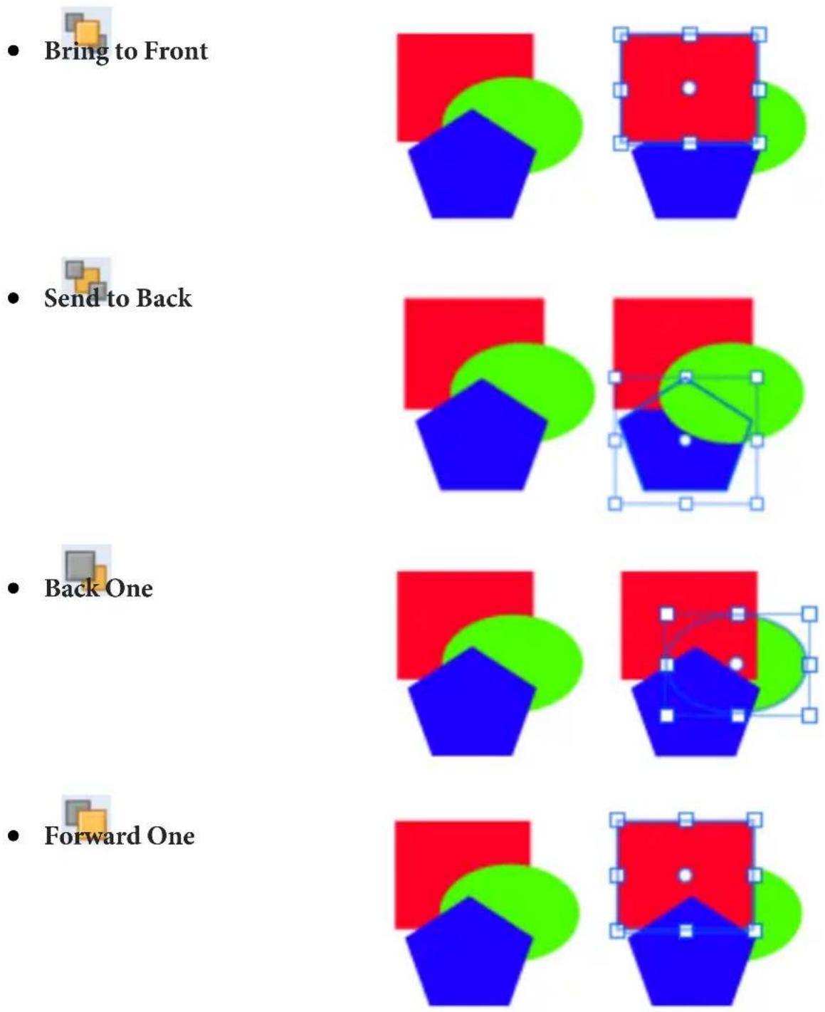 SERIF CraftArtist - To change an item's position: - 1