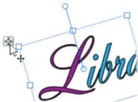 SERIF CraftArtist - To move a text item: - 2
