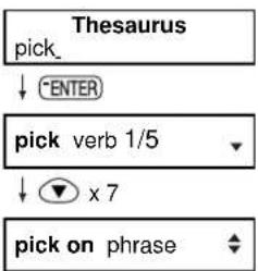 Thesaurus pick_ ↓ ENTER pick verb 1/5 ↓ x 7 pick on phrase