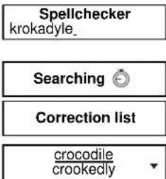 Spellchecker krokadyle_ Searching Correction list crocodile crookedly