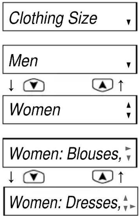 Clothing Size Men ↓ ▼ ↑ Women Women: Blouses, ↓ ▼ ↑ Women: Dresses,