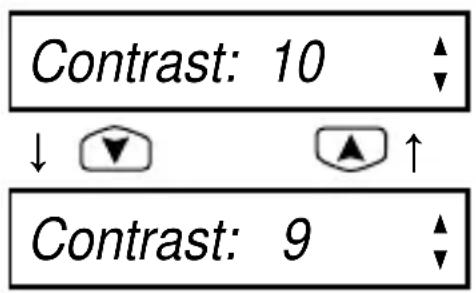 Contrast: 10 ↓ ▼ ▲ ↑ Contrast: 9 ↓
