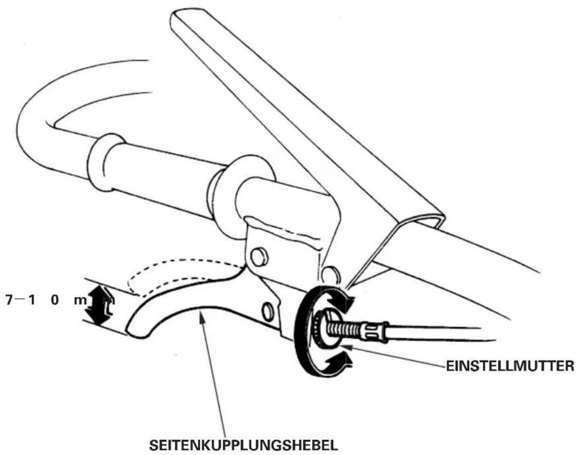7-1 0 m SEITENKUPPLUNGSHEBEL EINSTELLMUTTER