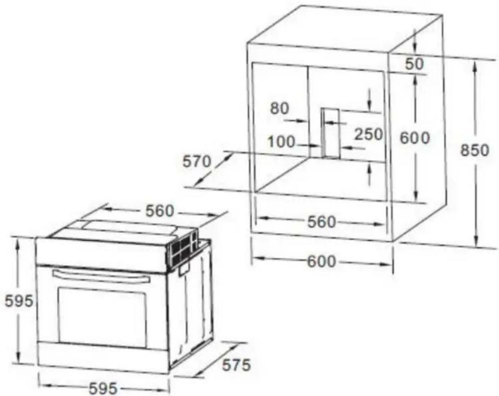 Montpellier SFPO72MX - Kitchen Furniture Cut-Out - 1