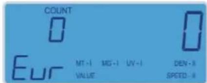Pro 40 Mix Euro - «VALUE» - Zählung der Banknoten mit einer Summierung der Nominalwerte - 1