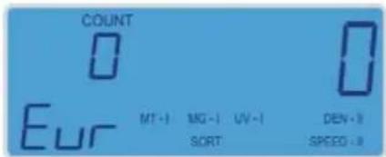 Pro 40 Mix Euro - «SORT» mode – counts and controls banknotes denomination - 1