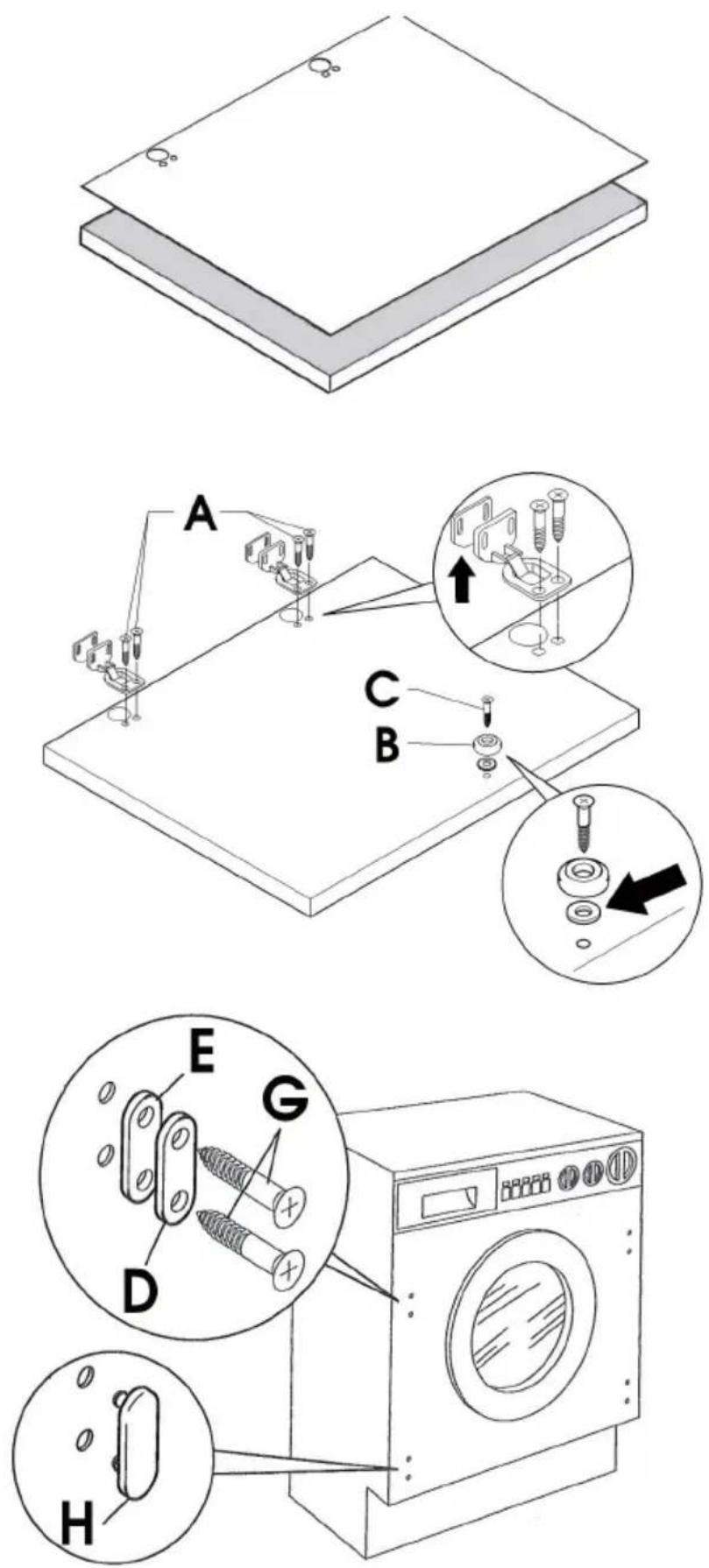Montpellier MWDI7554 - INSTRUCTIONS FOR MOUNTING DOOR - 1