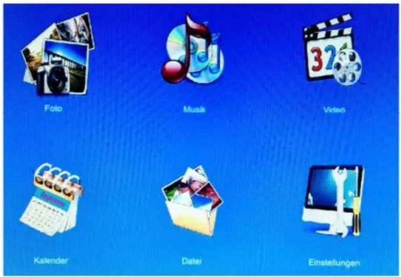 Foto Musik Video Kalender Datei Einstellungen