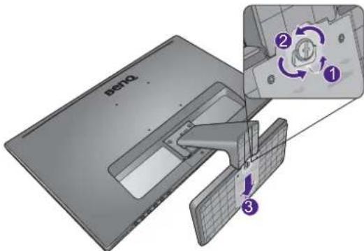 BENQ GW2470HL - Remove the monitor base. - 2
