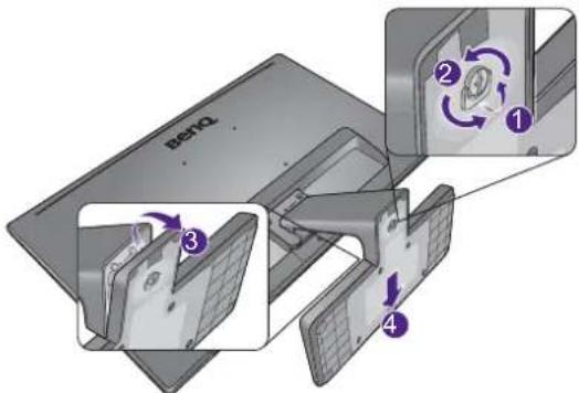 BENQ GW2470HL - Remove the monitor base. - 3