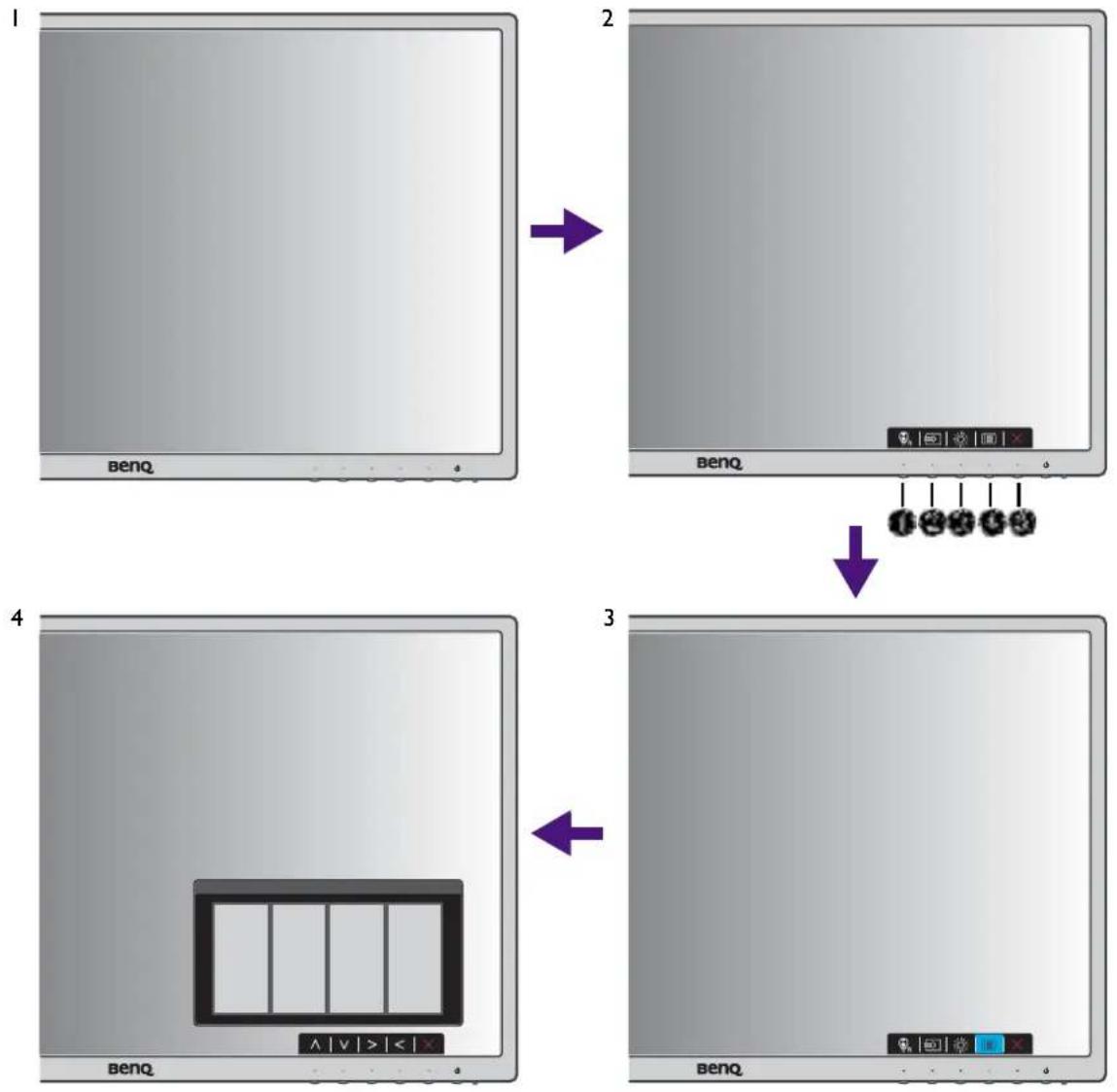 BENQ GW2470HL - Basic menu operation - 1